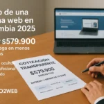 Cotización transparente de página web en Colombia 2025 desde $579.900 con entrega en menos de 10 días, diseño profesional y SEO incluido