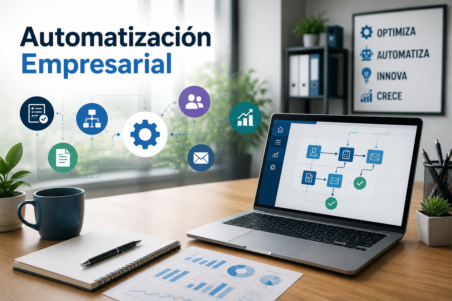 Automatización empresarial con Microsoft 365 para digitalizar procesos, optimizar tareas y mejorar la productividad de las empresas.